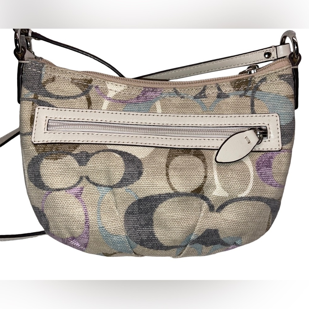 Coach - fabric crossbody bag - tan with C monogram. - Picture 5 of 11